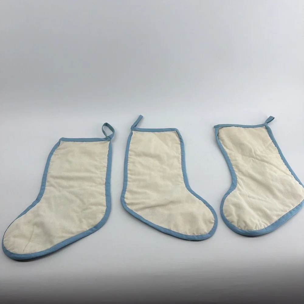 3 Handmade Christmas stocking Quilted Patchwork 13